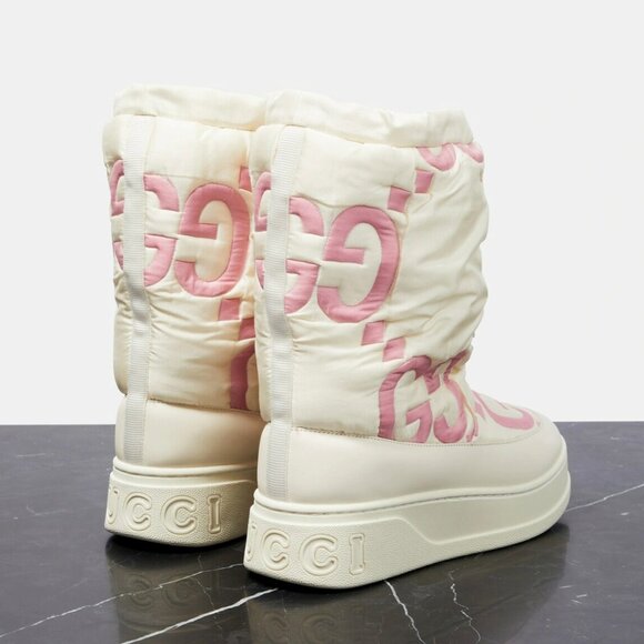 Gucci Logo GG Matelasse Snow Boots - Picture 3 of 17